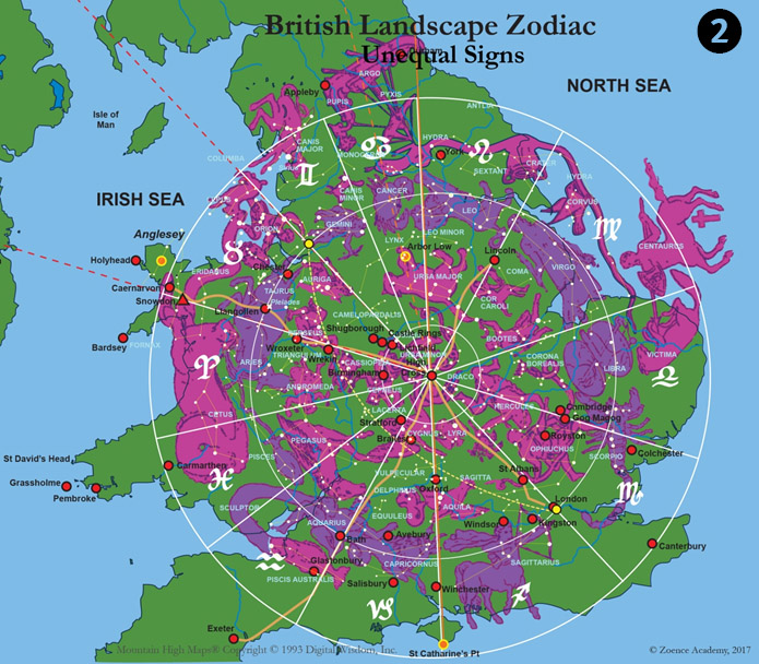 British Landscape Zodiac Unequal signs